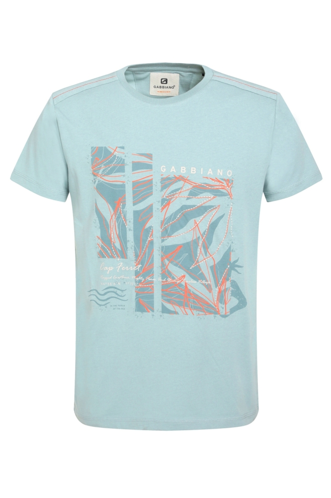 FRONT PRINTED T SHIRT 155913 OCEAN BLUE